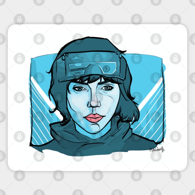 Major Johansson Sticker by @akaluciarts